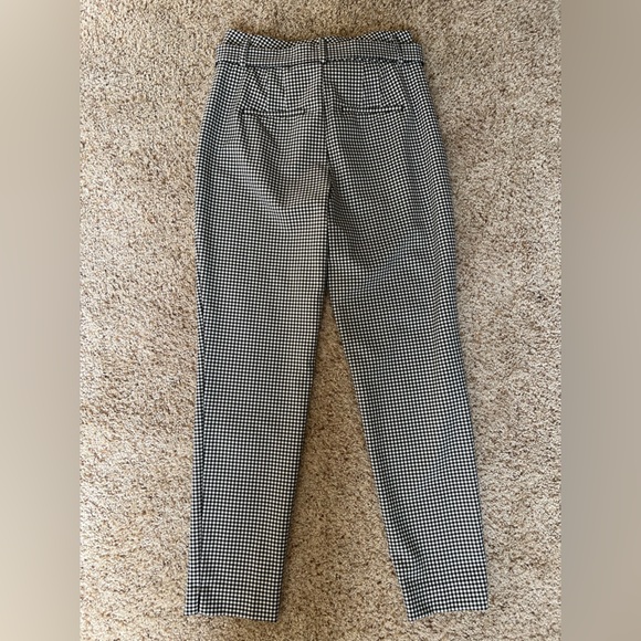 White House Black Market Gingham Tapered Ankle Pants - Picture 2 of 10